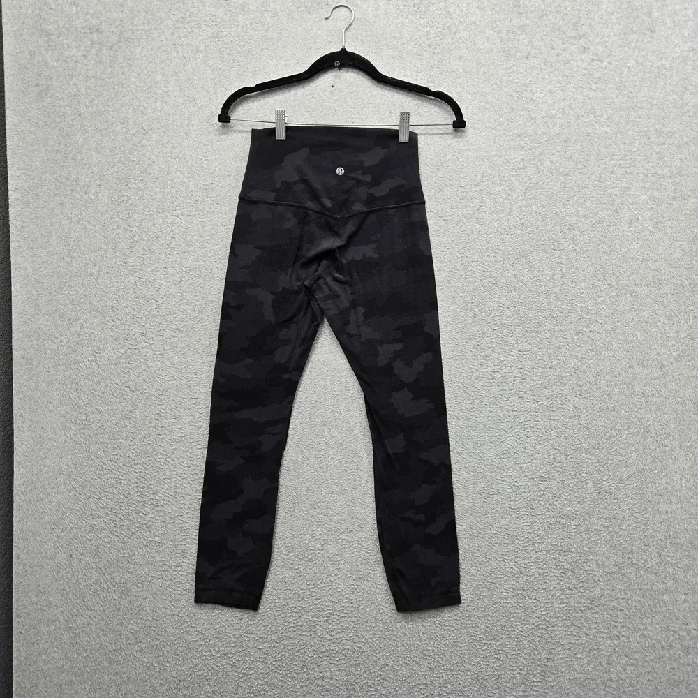 Lululemon Women Activewear Pants 4 Black Align Legging Camouflage Yoga